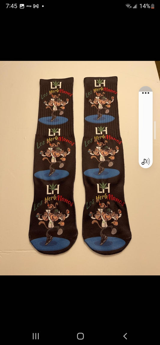 Black Los Herbmanos Socks